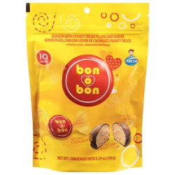 Bon O Bon Bonbon with Peanut Cream Filling and Wafer 10 ea