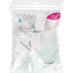 slide 1 of 1, Beauty 360 Jumbo Cosmetic Wedges, 20 ct