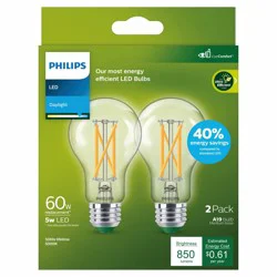 Philips 5-Watt A19 LED Light Bulbs - Daylight