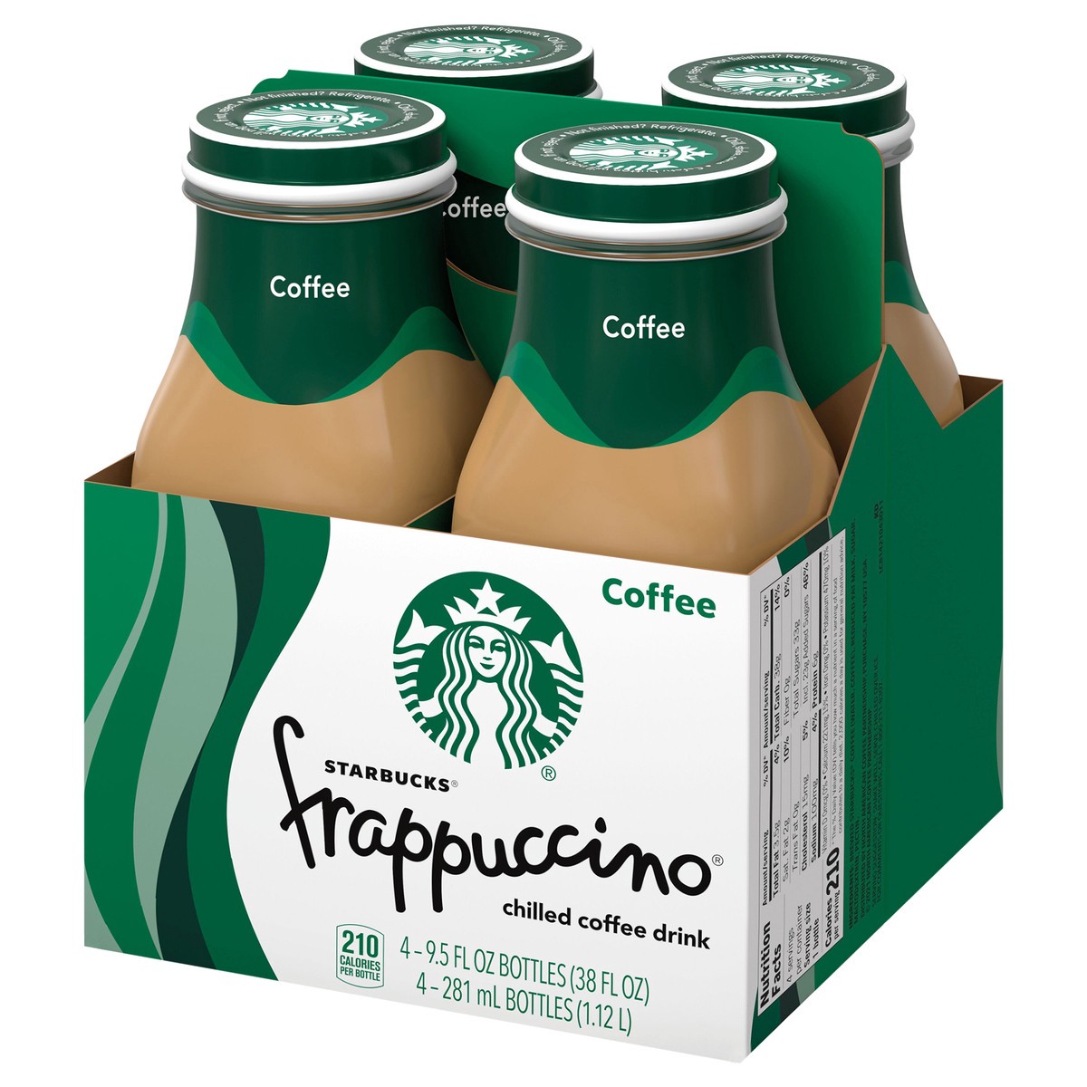 slide 2 of 9, Starbucks Frappuccino Chilled Coffee Drink Coffee 9.5 Fl Oz 4 Count Bottle, 38 oz