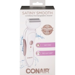 slide 1 of 1, Conair Satiny Smooth, Cordless / Rechargeable Shaver, 1 ct