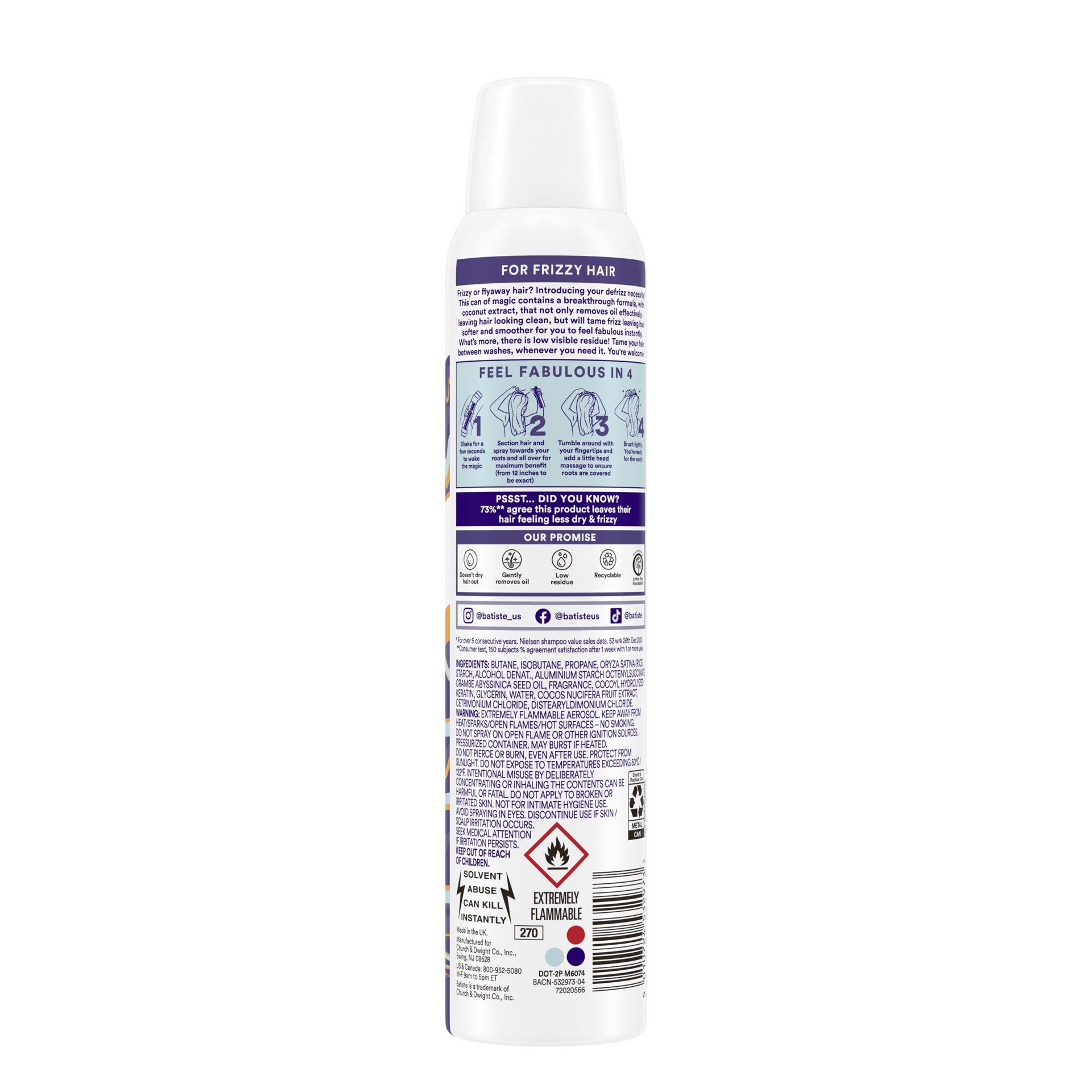 slide 4 of 5, Batiste Dry Shampoo, Defrizzing, 4.23 Oz, 4.23 oz