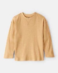 Oshkosh Boys Solid Thermal Long-Sleeve Tee - Yellow Beige 5