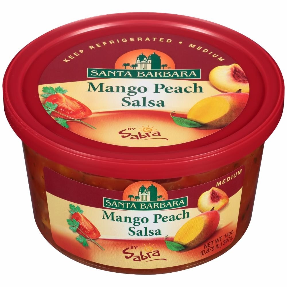 slide 1 of 1, Sabra Santa Barbara Mango Peach Medium Salsa, 14 oz