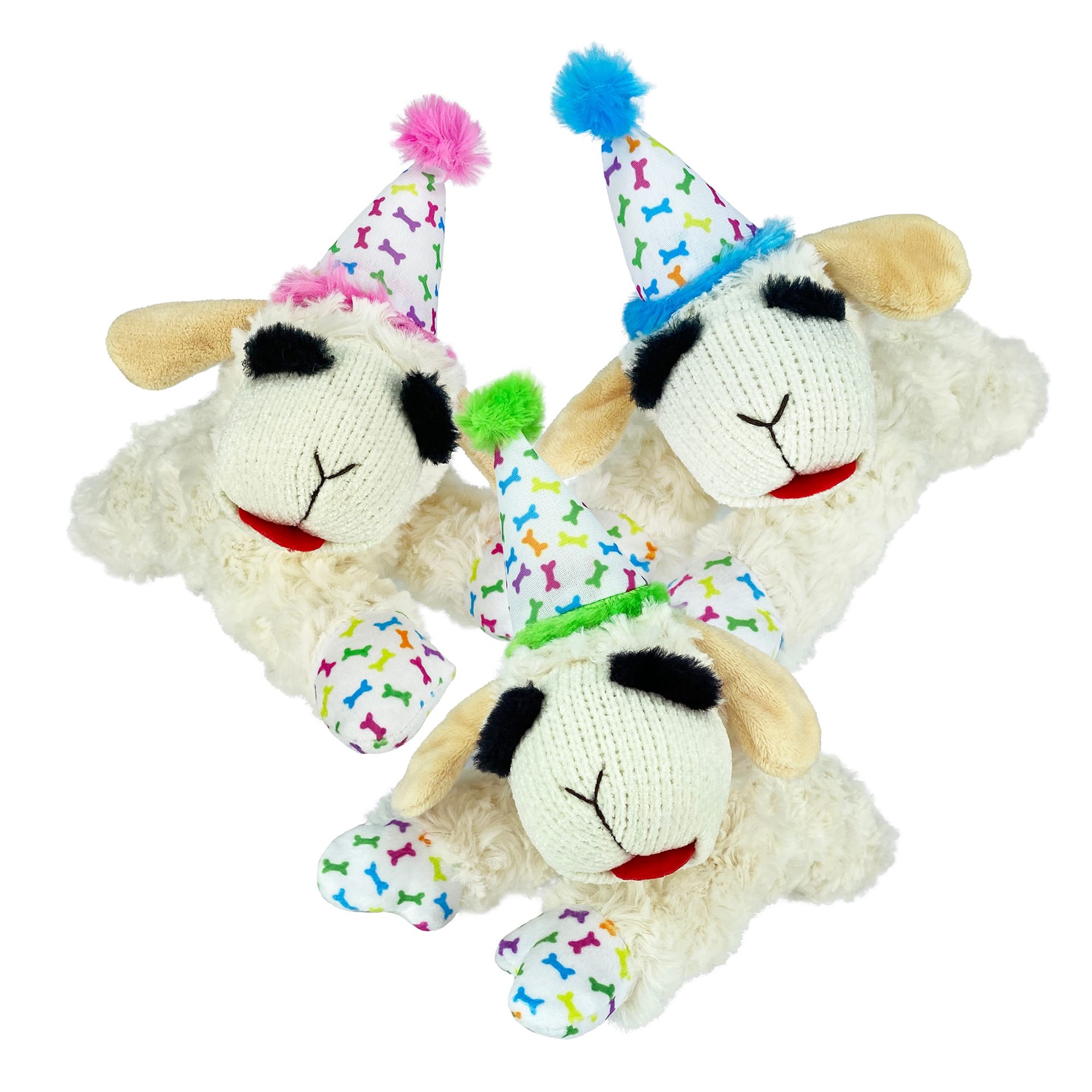 slide 1 of 1, MultiPet 10.5" Birthday Lamb Chop Clip Strips, 1 ct
