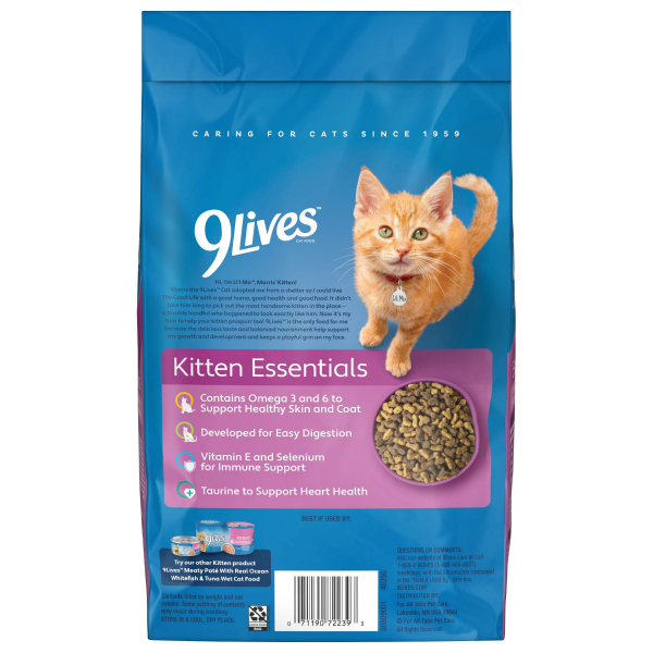 slide 21 of 25, 9 Lives Dry Cat Food Kitten, 2.5 lb