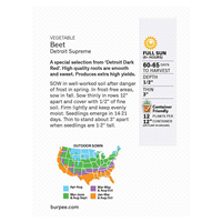slide 4 of 5, Burpee Detroit Supreme Beet Seeds - Red, 1 ct