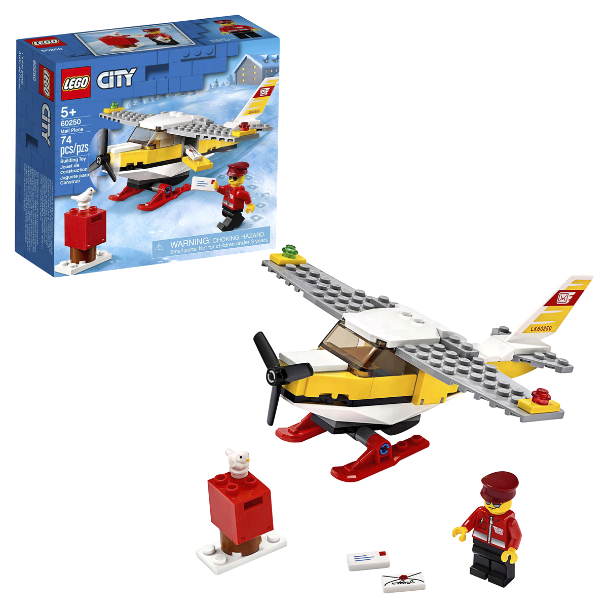 slide 1 of 1, LEGO City Mail Plane 60250 Building Set, 1 ct