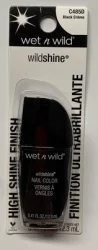 Wet N Wild Nail Polish Wild Shine Black Creme - 0.41 Fl. Oz.