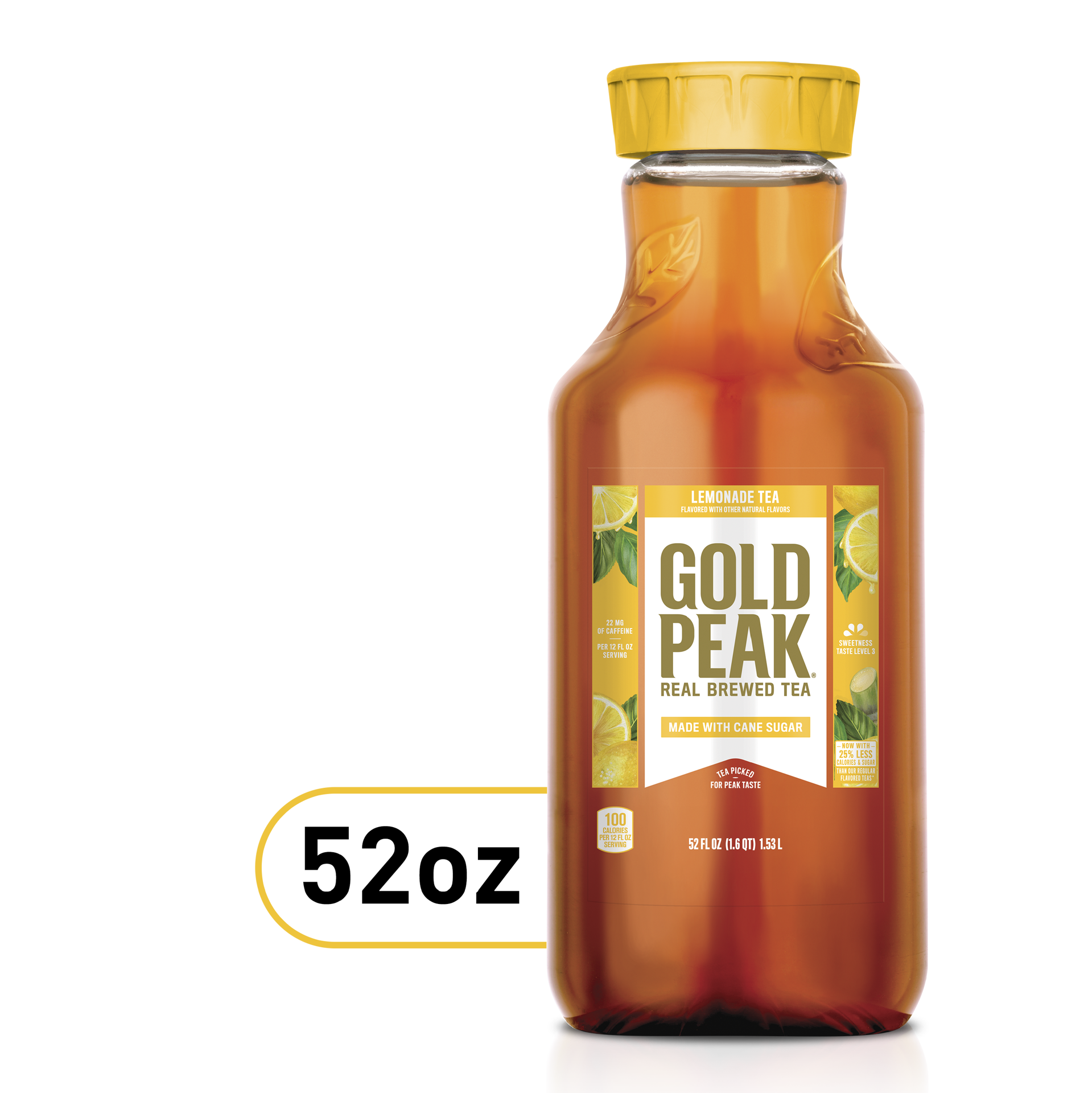 slide 1 of 12, Gold Peak Lemonade Tea Bottle, 52 fl oz, 52 fl oz