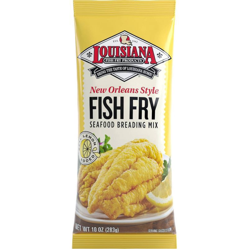 slide 1 of 9, Louisiana Fish Fry Products Louisiana New Orleans-Style Fish Fry with Lemon - 10oz, 10 oz