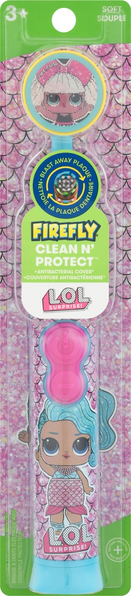 slide 7 of 9, Firefly LOL Surprise 3+ Soft Clean N' Protect Powered Toothbrush with Cap 1 ea, 1 ct