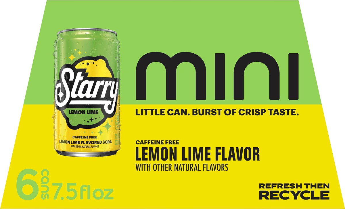 slide 6 of 12, Starry Soda Lemon Lime 7.5 Fl Oz 6 Count, Paperboard, 6 ct