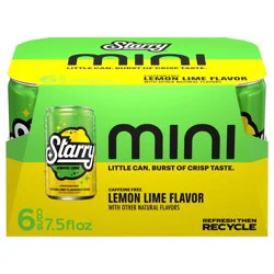 Starry Soda Lemon Lime 7.5 Fl Oz 6 Count, Paperboard