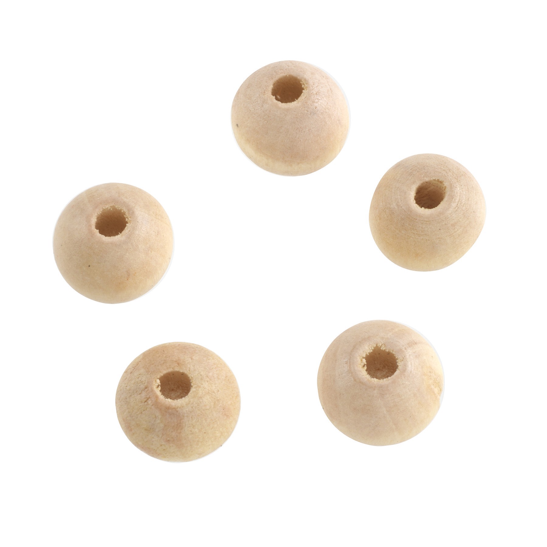 slide 3 of 3, 11mm Natural Wood Round Craft Beads By Bead Landing, 11mm