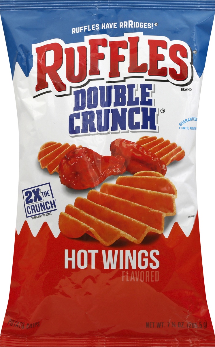 slide 9 of 11, Ruffles Double Crunch Hot Wings Flavored Potato Chips 7.25 oz, 7.25 oz