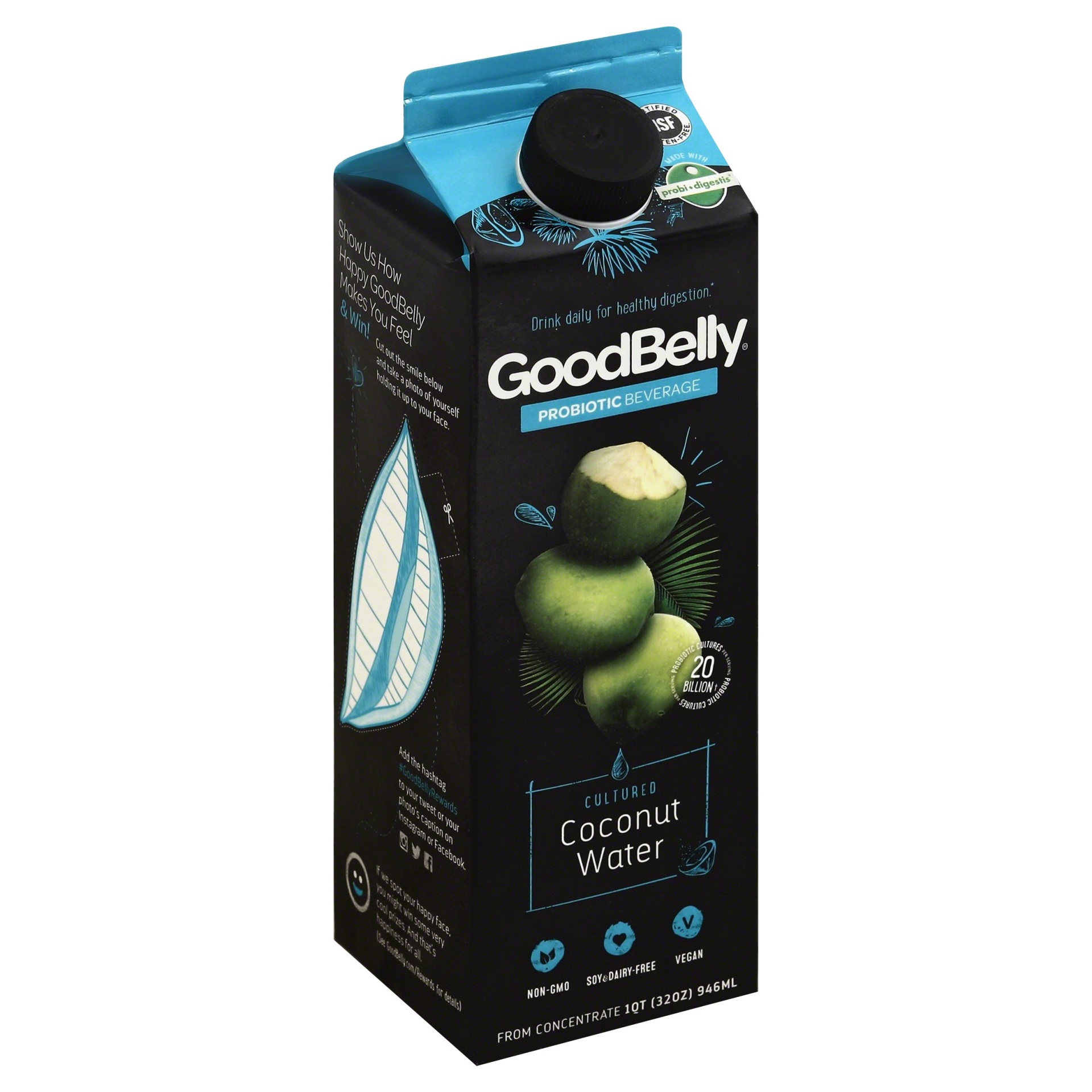 slide 1 of 4, GoodBelly Coconut Water 32 oz, 32 oz