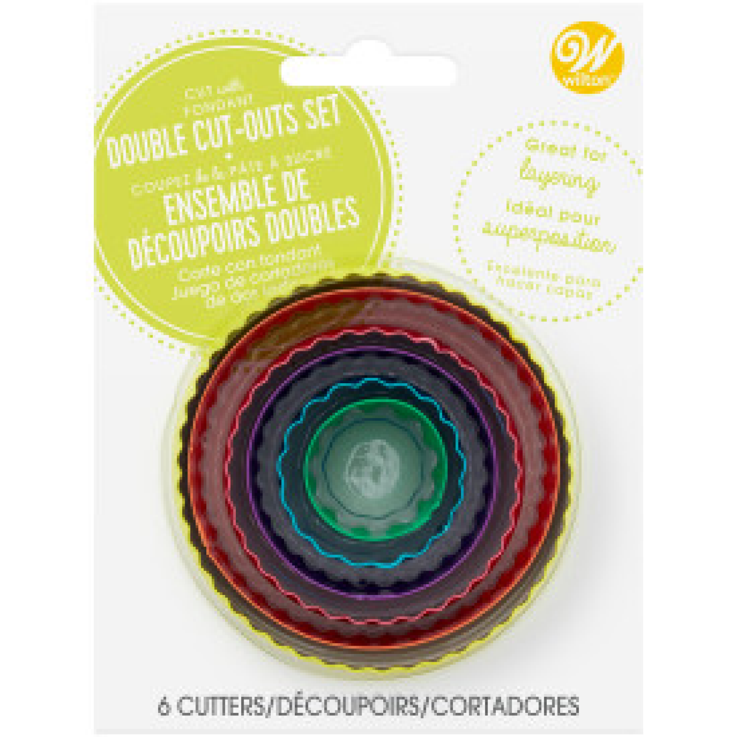 slide 1 of 2, Wilton Round-Shaped Fondant Cut-Out Set, 6-Piece, 6 pc
