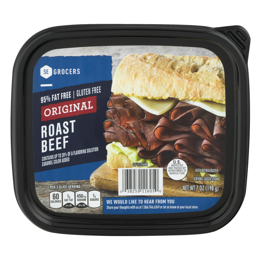 slide 1 of 1, SE Grocers Roast Beef Original, 7 oz