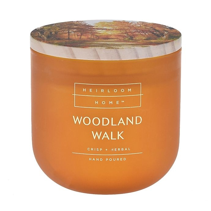 slide 1 of 1, Heirloom Home Woodland Walk Jar Candle with Wood Lid, 14 oz