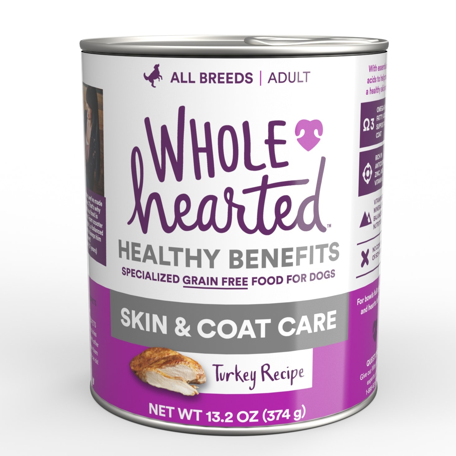 slide 1 of 1, WholeHearted Whd-Dog 13.2z Gf Hlth Skin&Ct, 1 ct