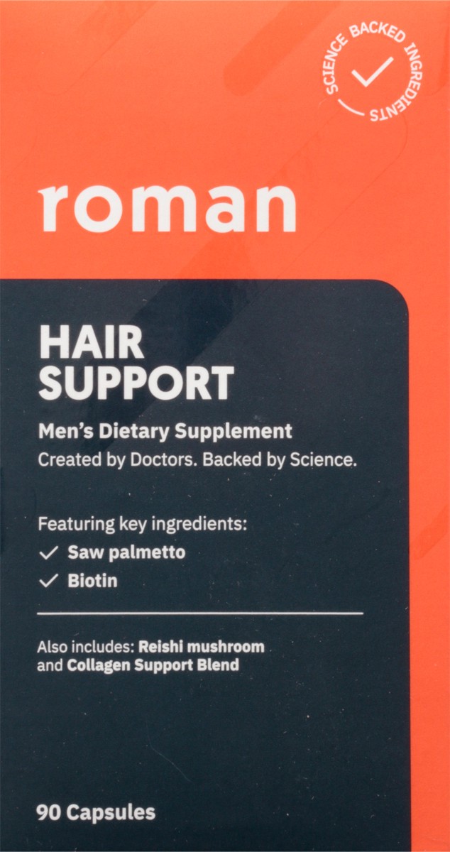 slide 5 of 9, Roman Hair Support, Capsules, 90 ct