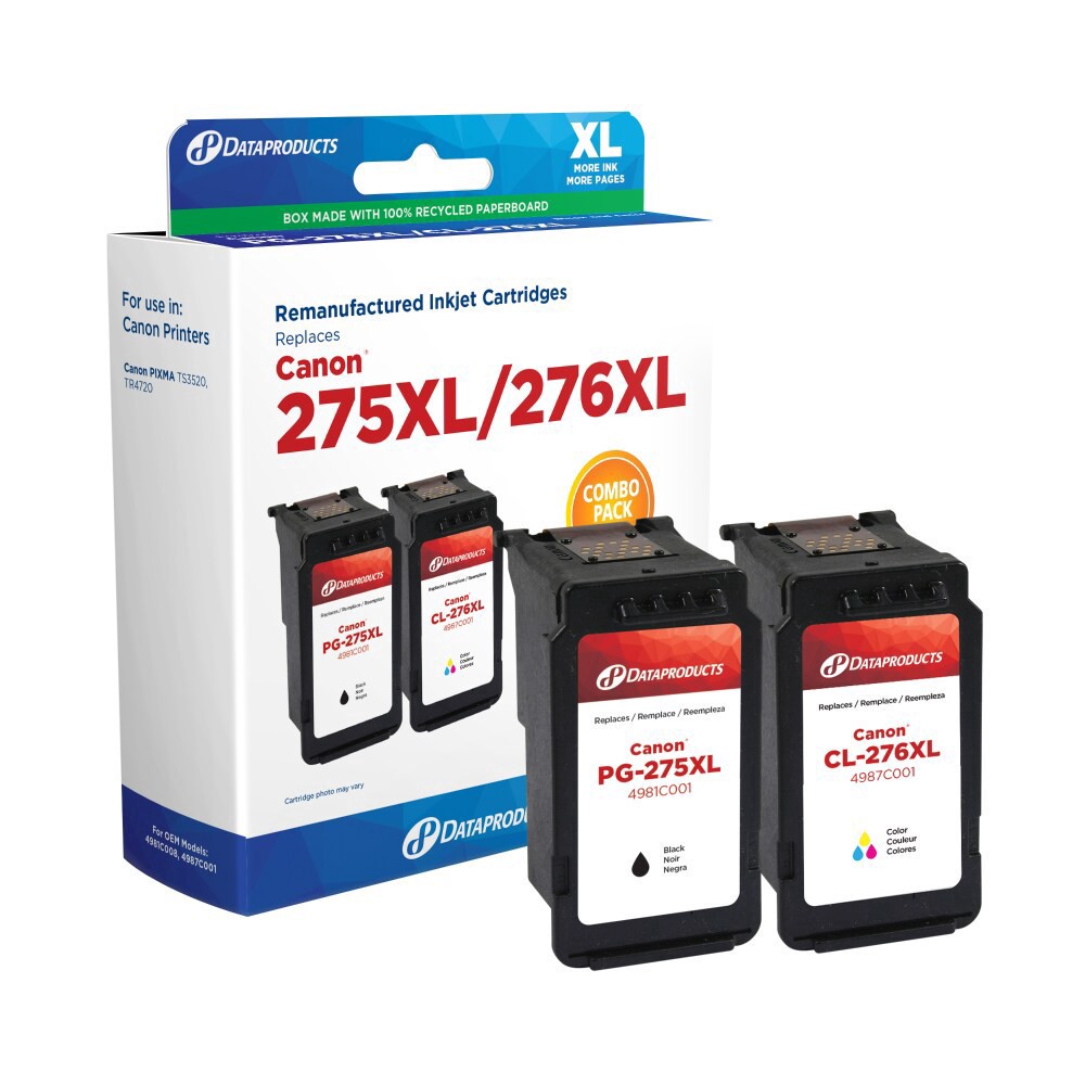 slide 1 of 1, Dataproducts Canon Pg-275Xl/Cl-276Xl Black & Color Ink Cartridges, 2 ct