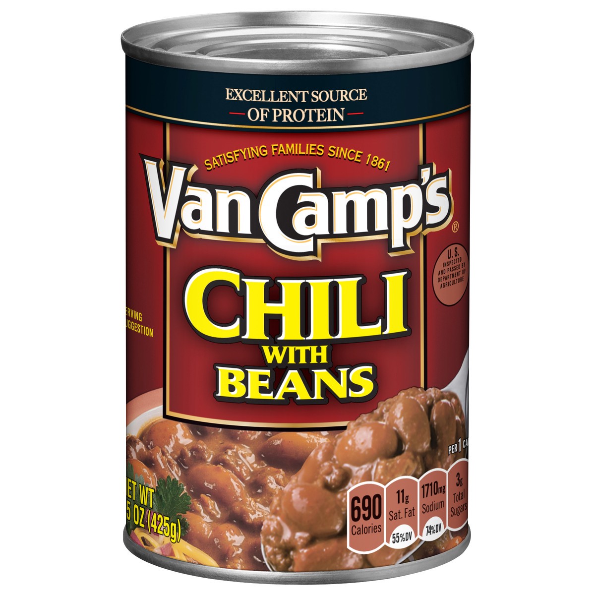 slide 1 of 5, Van Camp's Chili with Beans 15 oz, 15 oz