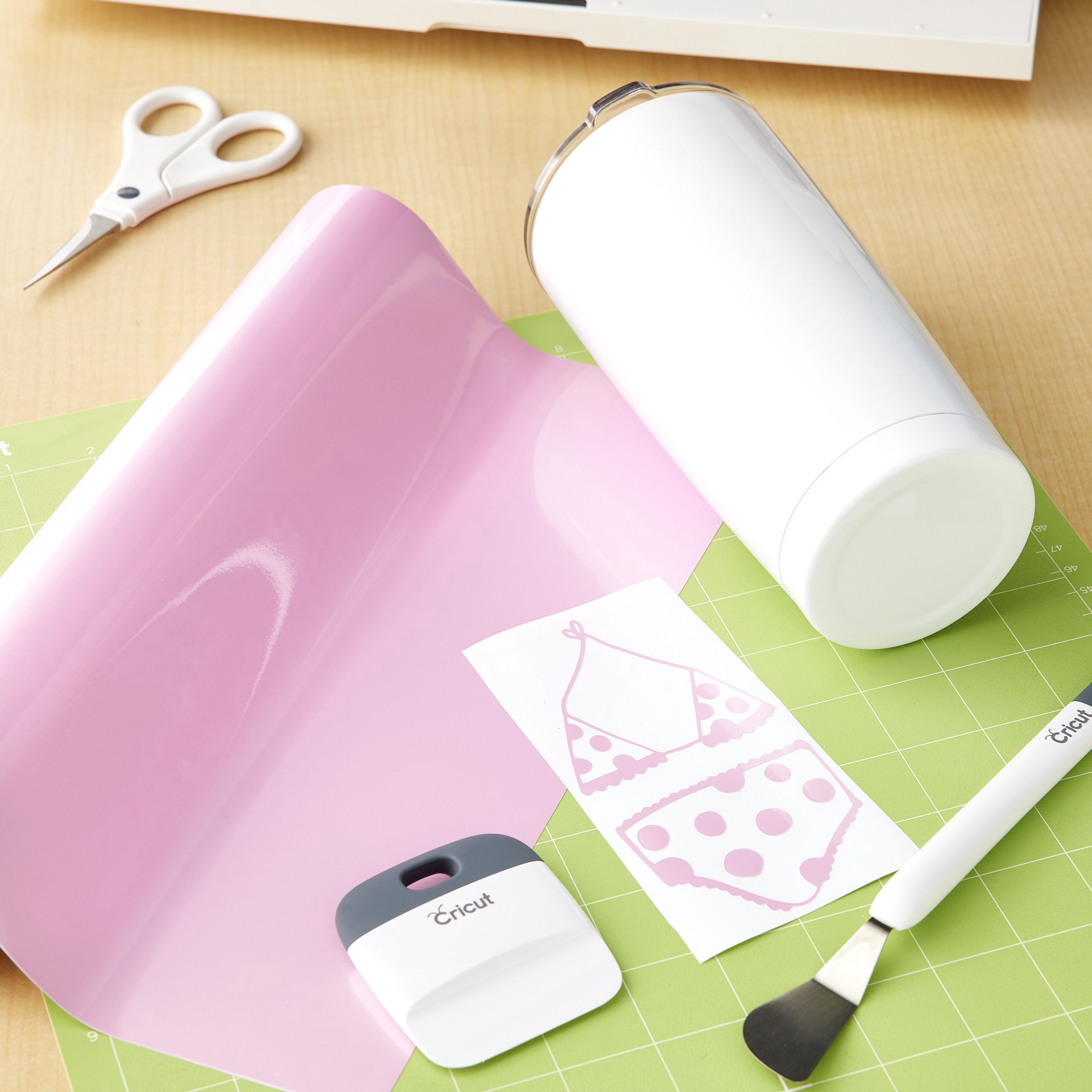 slide 2 of 3, Cricut Premium Vinyl Pearl Pastel, 12 in x 48 in