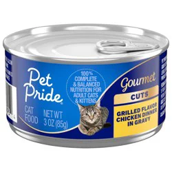 Pet Pride Chicken Cuts In Savory Grilled Chicken Flavored Gravy Wet Cat Food