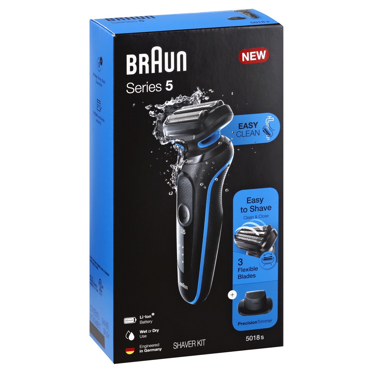 slide 2 of 9, Braun Series5 Men's Rechargeable Wet & Dry Electric Shaver With Precision Trimmer, 1 ct