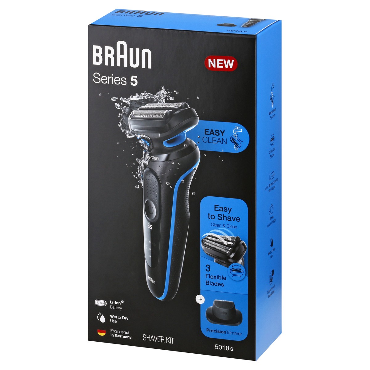 slide 3 of 9, Braun Series5 Men's Rechargeable Wet & Dry Electric Shaver With Precision Trimmer, 1 ct