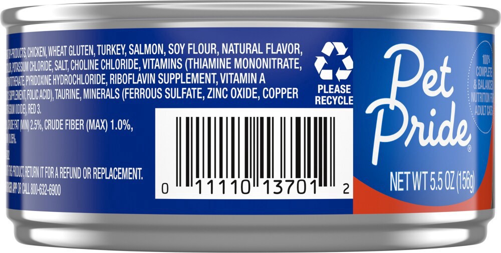 slide 4 of 4, Pet Pride Chicken Salmon Dinner In Gravy, 5.5 oz