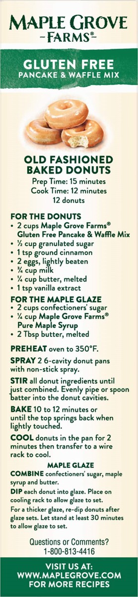 slide 9 of 9, Maple Grove Farms Gluten Free Pancake & Waffle Mix 16 oz, 16 oz