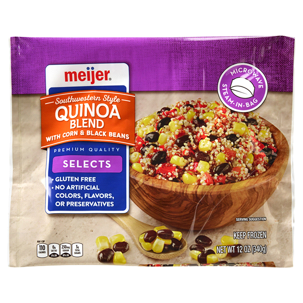 slide 1 of 2, Meijer Frozen Southwest Quinoa (W/ Corn & Black Beans), 12 oz