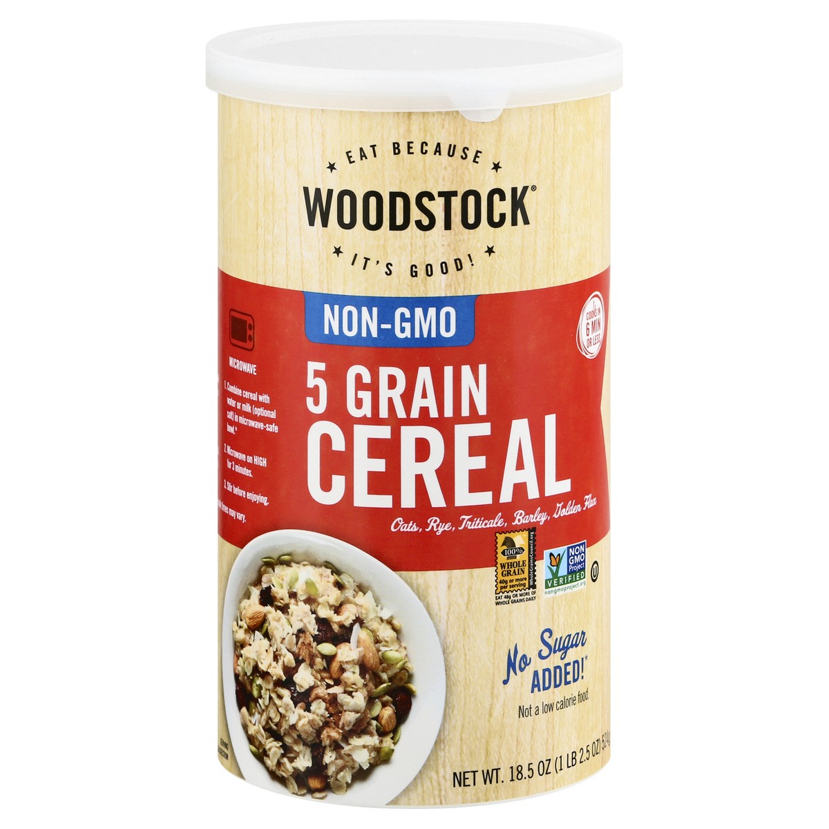 slide 13 of 13, Woodstock 5 Grain Cereal 18.5 oz, 18.5 oz