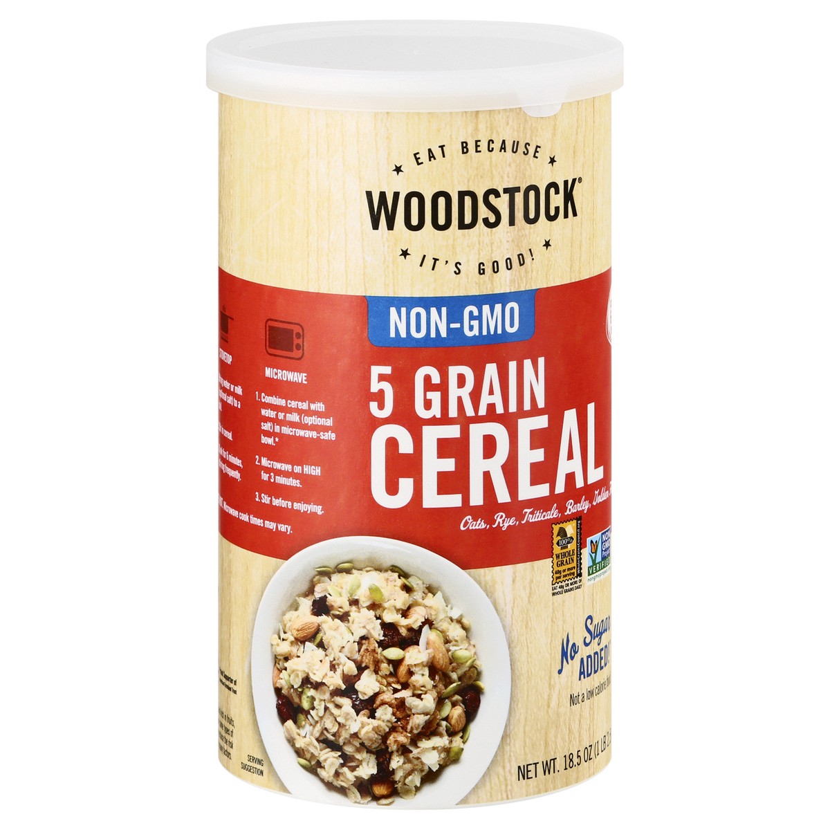 slide 8 of 13, Woodstock 5 Grain Cereal 18.5 oz, 18.5 oz