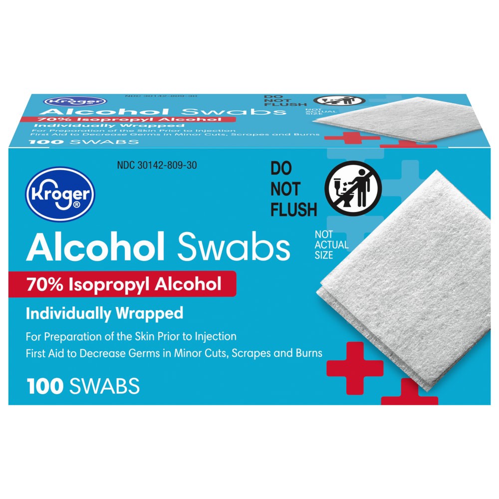 slide 1 of 6, Kroger Alcohol Swabs, 100 ct