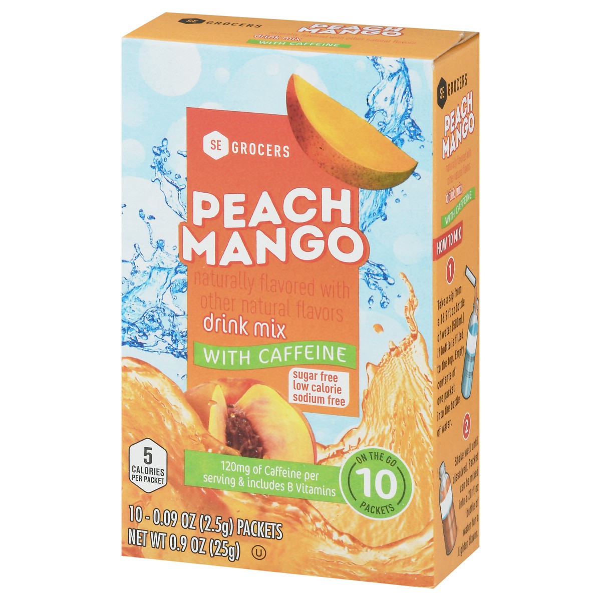 slide 2 of 9, SE Grocers Pch Mngo Engy Drk Mx - 10 ct, 10 ct