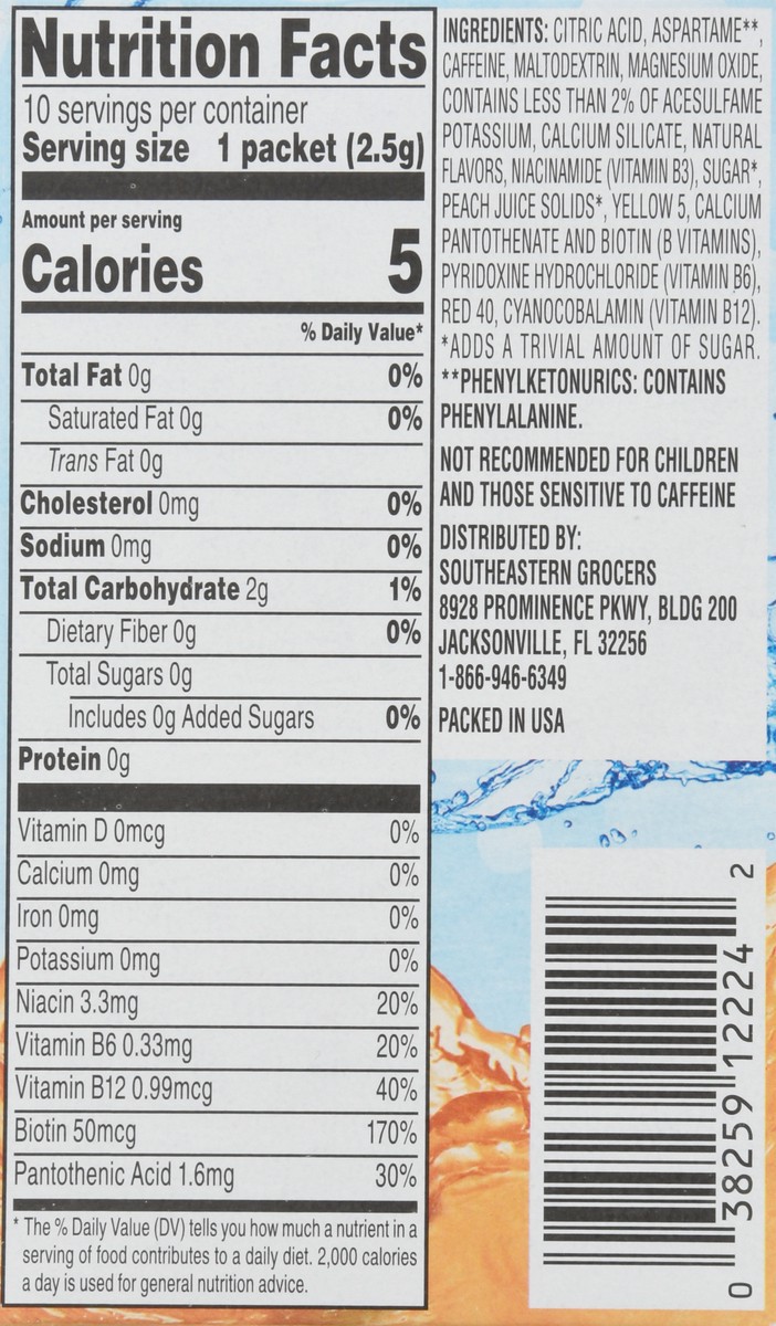 slide 6 of 9, SE Grocers Pch Mngo Engy Drk Mx - 10 ct, 10 ct