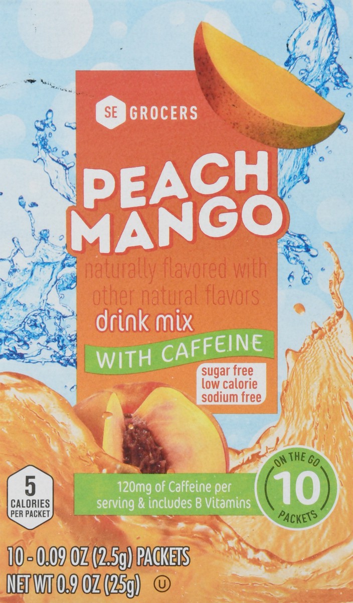 slide 4 of 9, SE Grocers Pch Mngo Engy Drk Mx - 10 ct, 10 ct