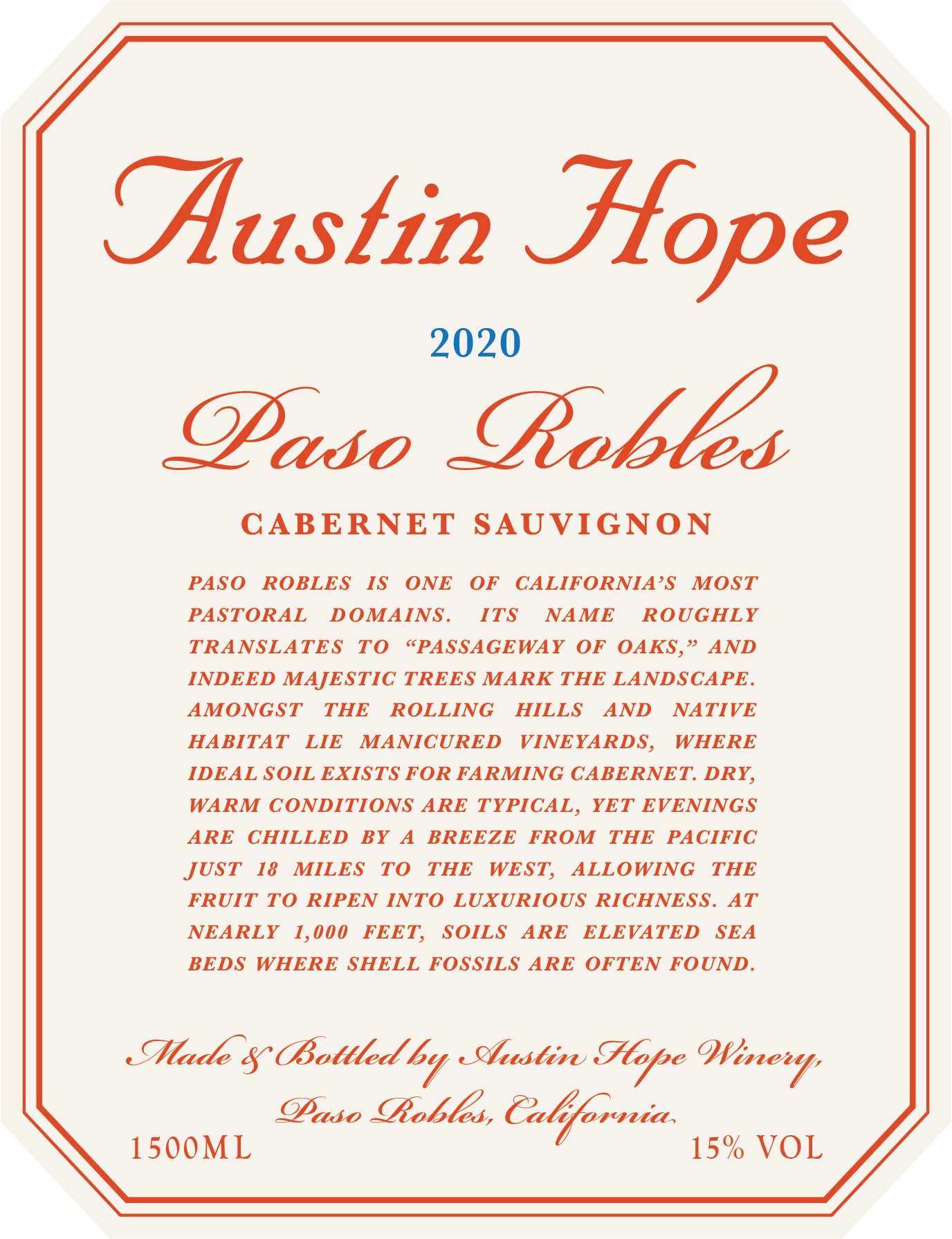 slide 3 of 5, Austin Hope Winery Cabernet Sauvignon 1.5, 1.5 liter