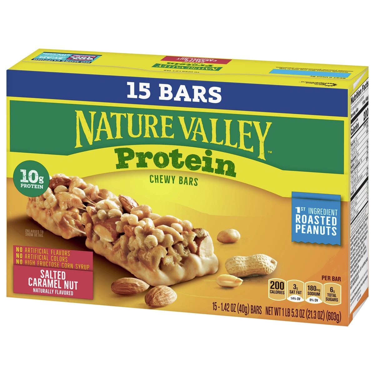 slide 3 of 9, Nature Valley Protein Granola Bars, Salted Caramel Nut, Snack Bars, 15 ct, 15 ct