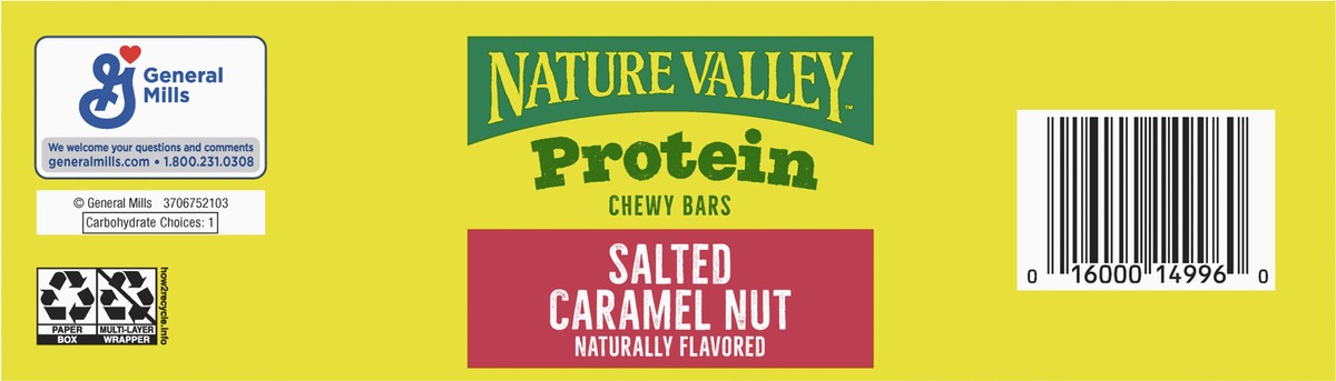 slide 4 of 9, Nature Valley Protein Granola Bars, Salted Caramel Nut, Snack Bars, 15 ct, 15 ct