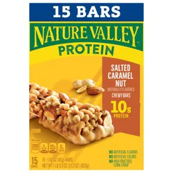 Nature Valley Protein Chewy Snack Bars, Salted Caramel Nut, 15 Bars, 21.3 oz