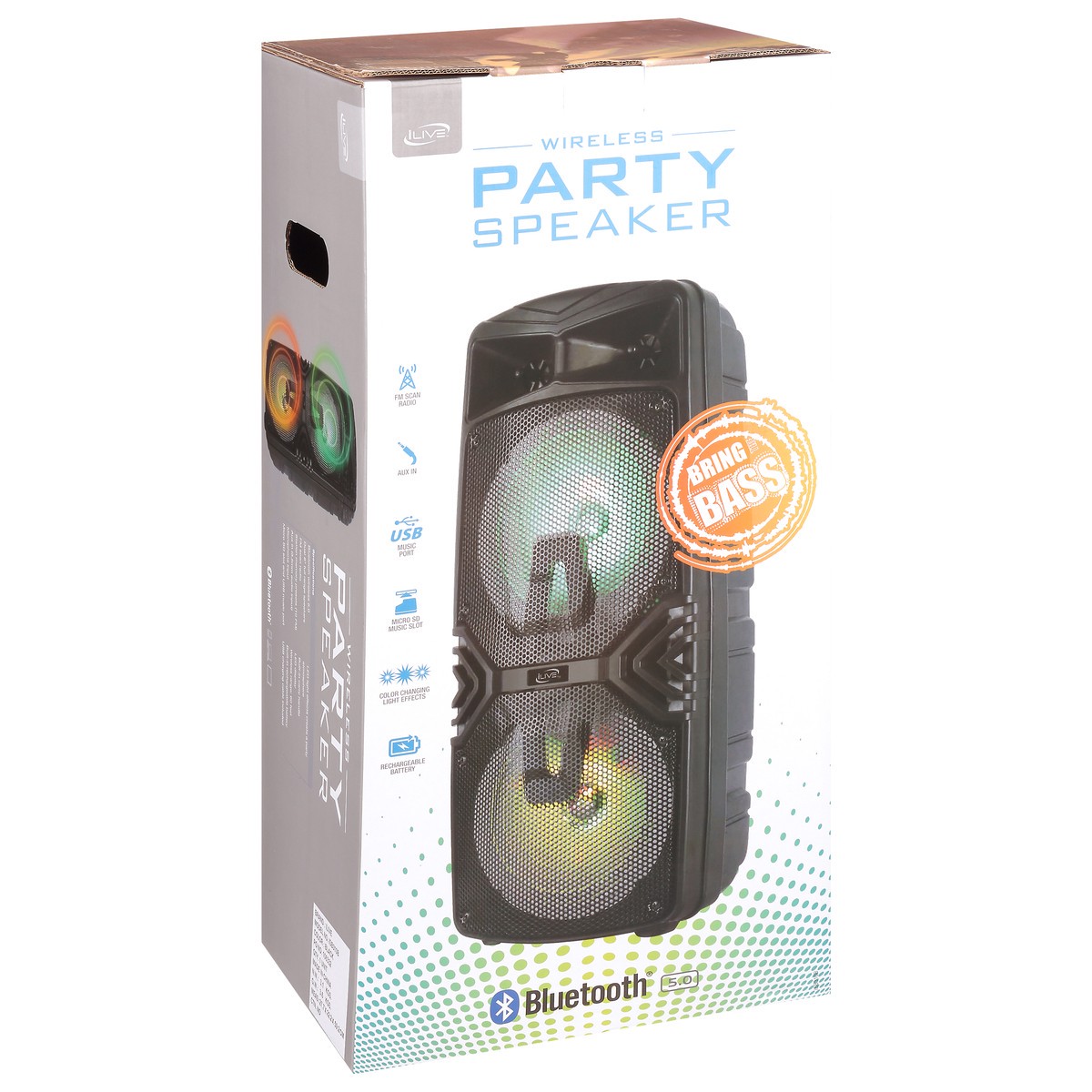 slide 10 of 11, iLive Wireless Party Speaker 1 ea, 1 ct
