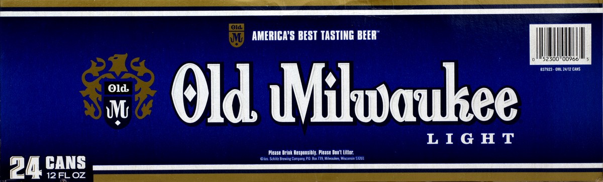 slide 5 of 6, Old Milwaukee Light Beer, 24 Pack, 12 fl oz Cans, 24 ct