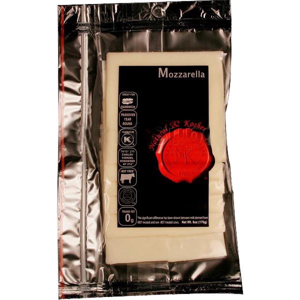 slide 1 of 1, Natural & Kosher Sliced Mozzarella Cheese, 6 oz