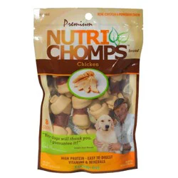 Nutri Chomps Mini Knot with Wrap Chicken Dog Treats