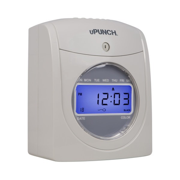 slide 1 of 4, Upunch Ub2300 Time Clock Calculating Bundle, Unlimited Employees, 10""H X 11""W X 12""D, Gray, 1 ct